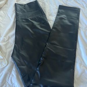 Faux leather leggings